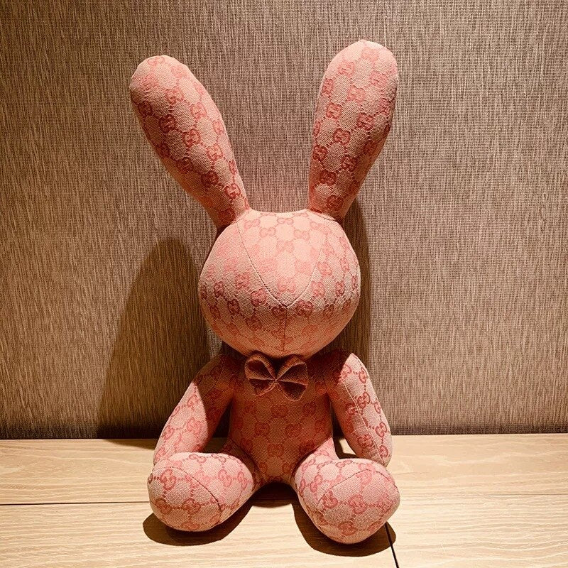 Pattern Stuffed Rabbit Toys Teddy Ornaments