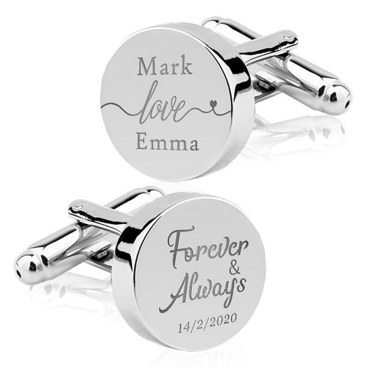 Engraved Initial Cufflinks