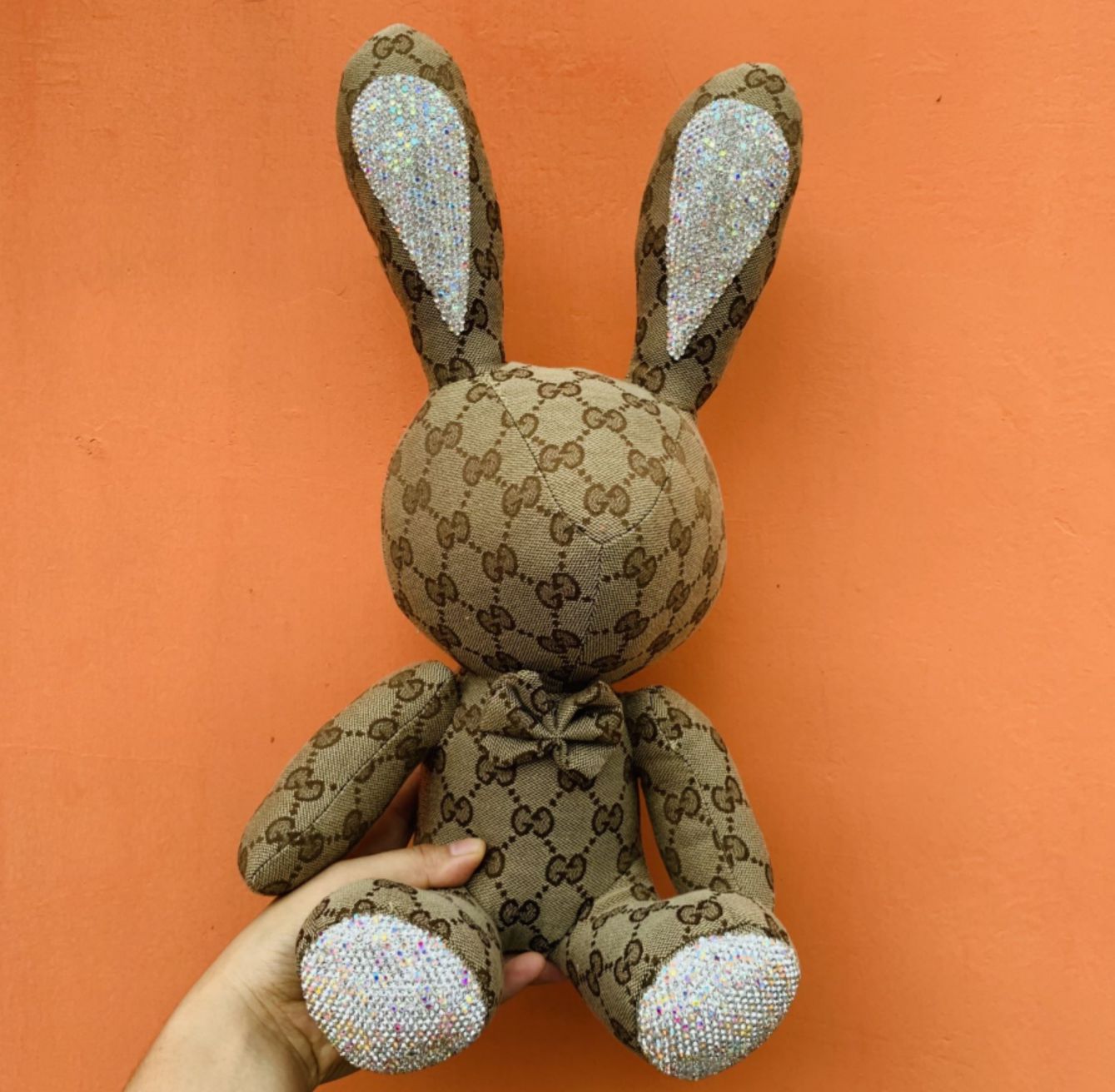 Pattern Stuffed Rabbit Toys Teddy Ornaments