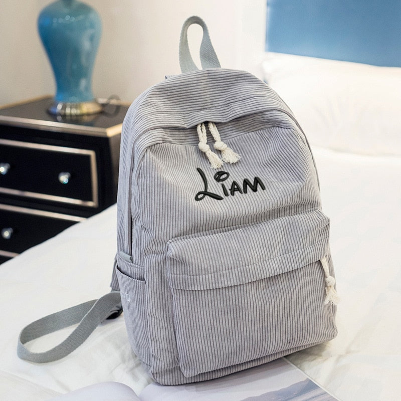 Personalised Schoolbag Customised Embroidered Backpack Bag