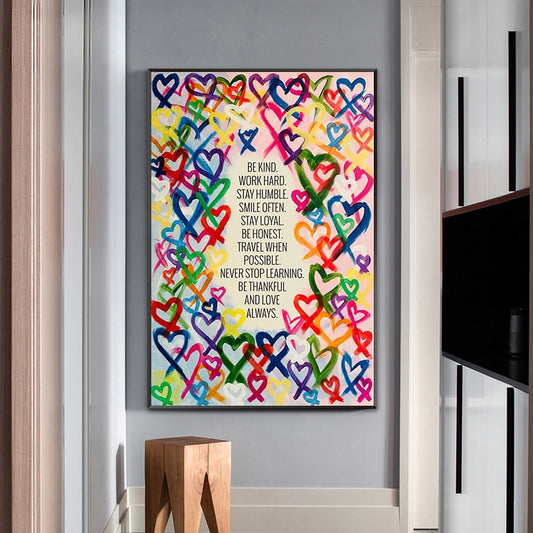 Be Kind Canvas Painting Posters Prints Wall Art