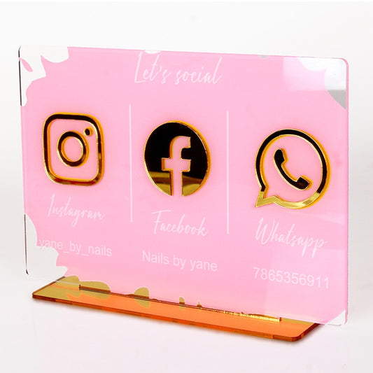 Social Media Sign Instagram Plate Customised Business Flag