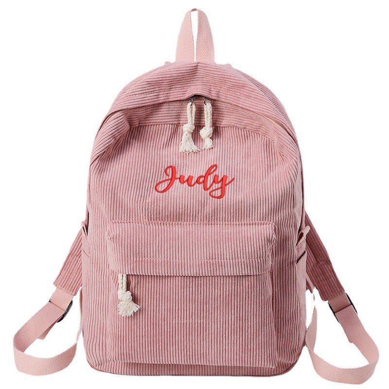 Personalised Schoolbag Customised Embroidered Backpack Bag