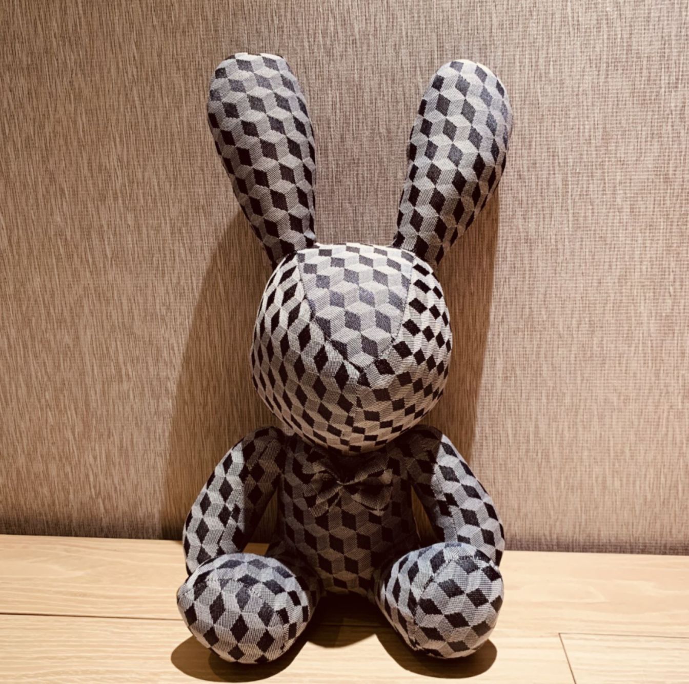 Pattern Stuffed Rabbit Toys Teddy Ornaments