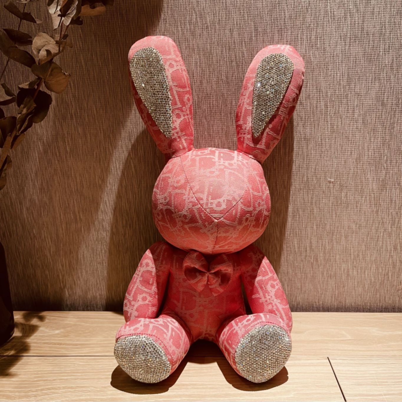 Pattern Stuffed Rabbit Toys Teddy Ornaments