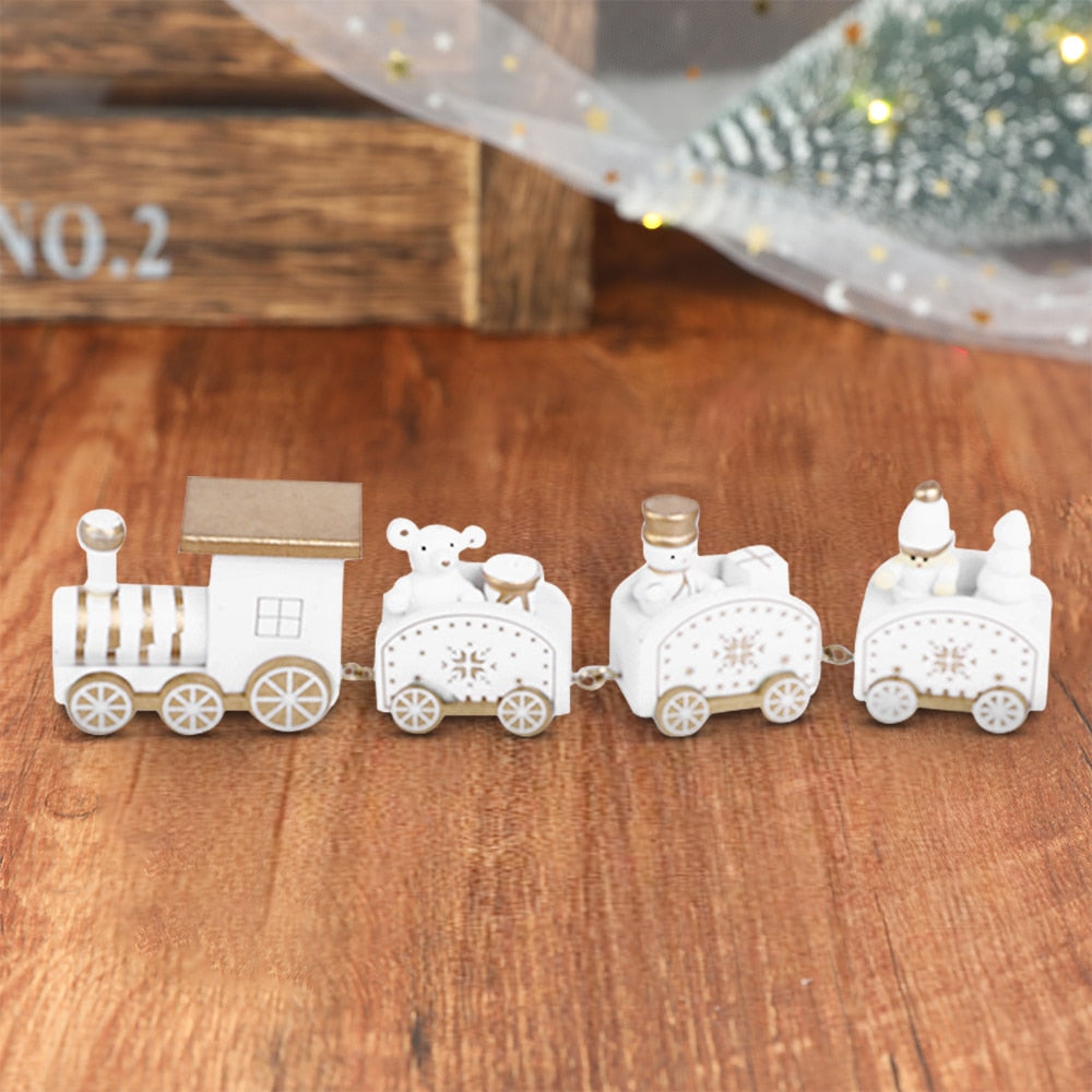 Wooden Train Christmas Ornament Decoration