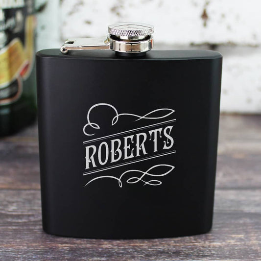 Personalised 6OZ Pocket Portable Stainless Steel Hip Flask