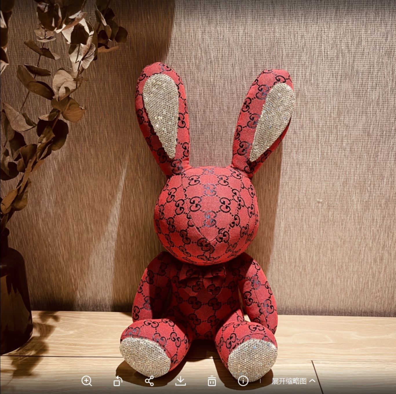 Pattern Stuffed Rabbit Toys Teddy Ornaments