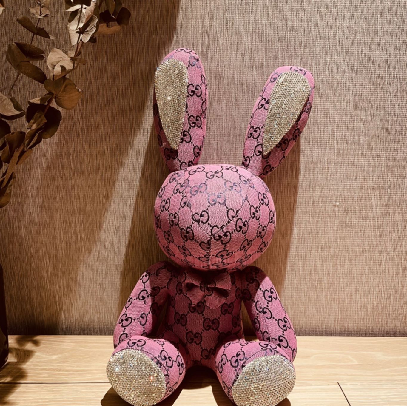 Pattern Stuffed Rabbit Toys Teddy Ornaments