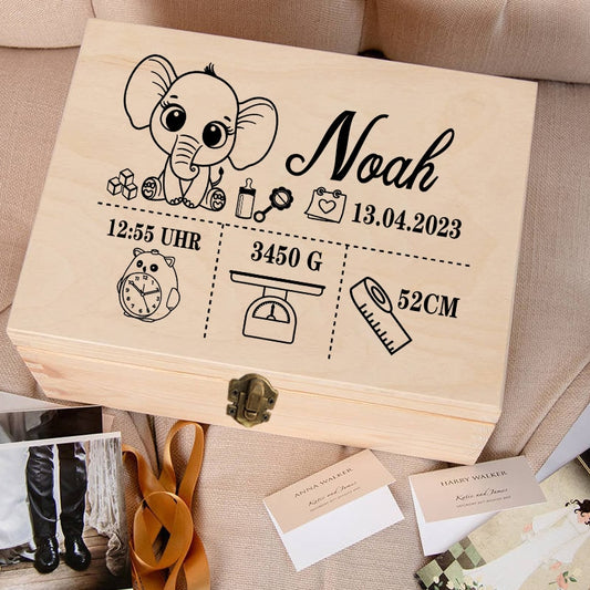 Custom Baby Wooden Memory Box