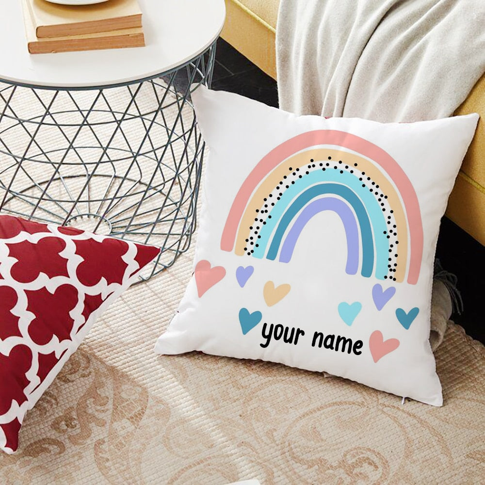 Rainbow Print Custom Made Cushion Cover