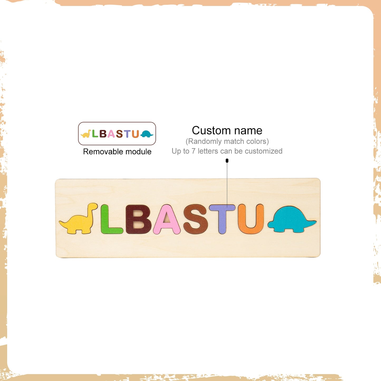 Personalised Wooden Name Puzzle Educational Toy