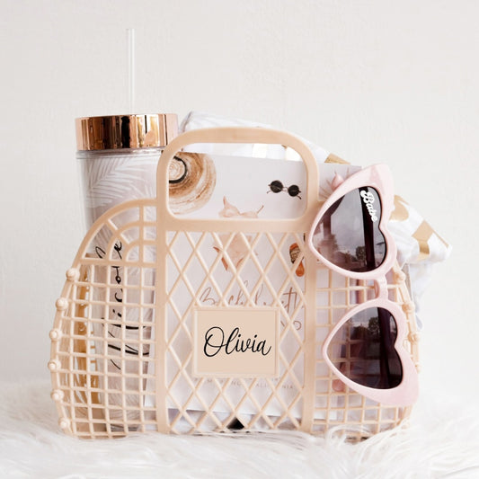 Personalised Wedding Jelly Bag Bridesmaid Handbag Flower Basket