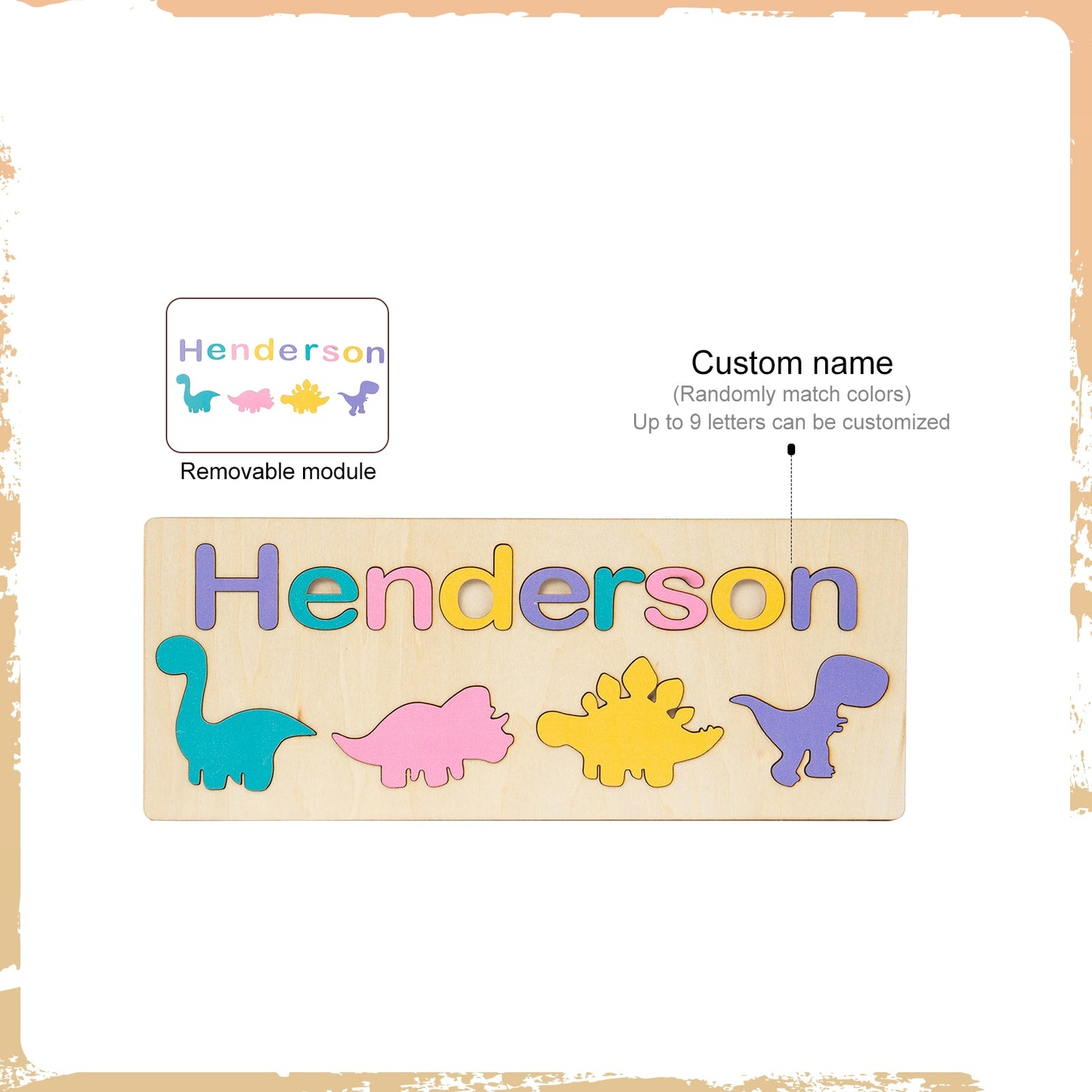 Personalised Wooden Name Puzzle Educational Toy