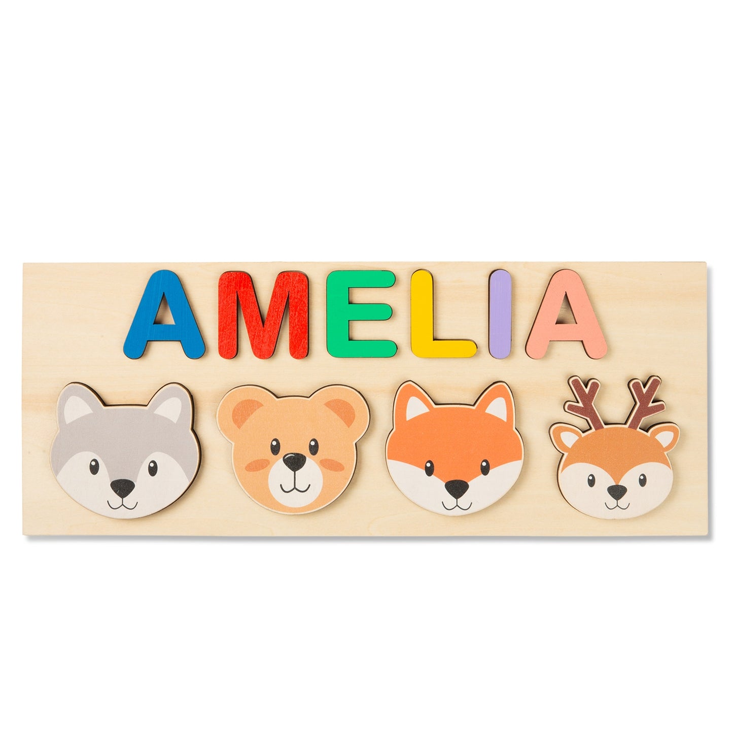 Personalised Wooden Name Puzzle Educational Toy