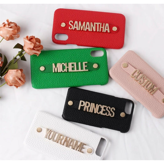 Personalised Leather Strap Phone Case