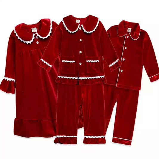 Red Velvet pyjama Sets