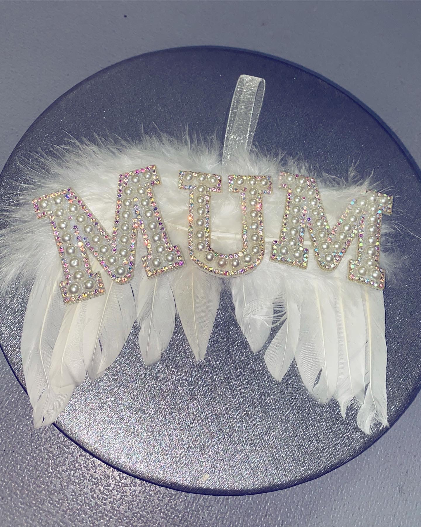 Custom Christmas Tree Feather Angel Bauble Ornament