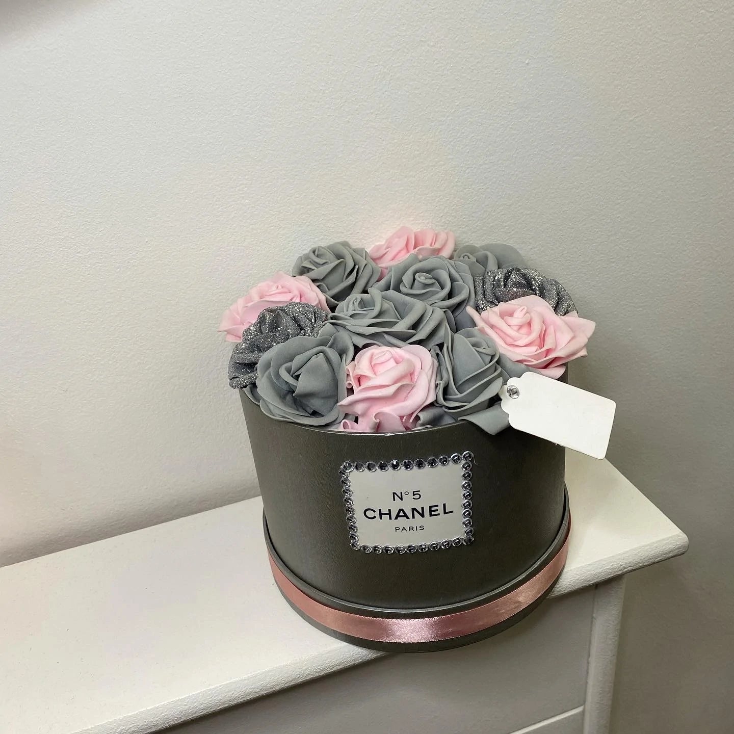 Pink & Grey CC Rose Boxes