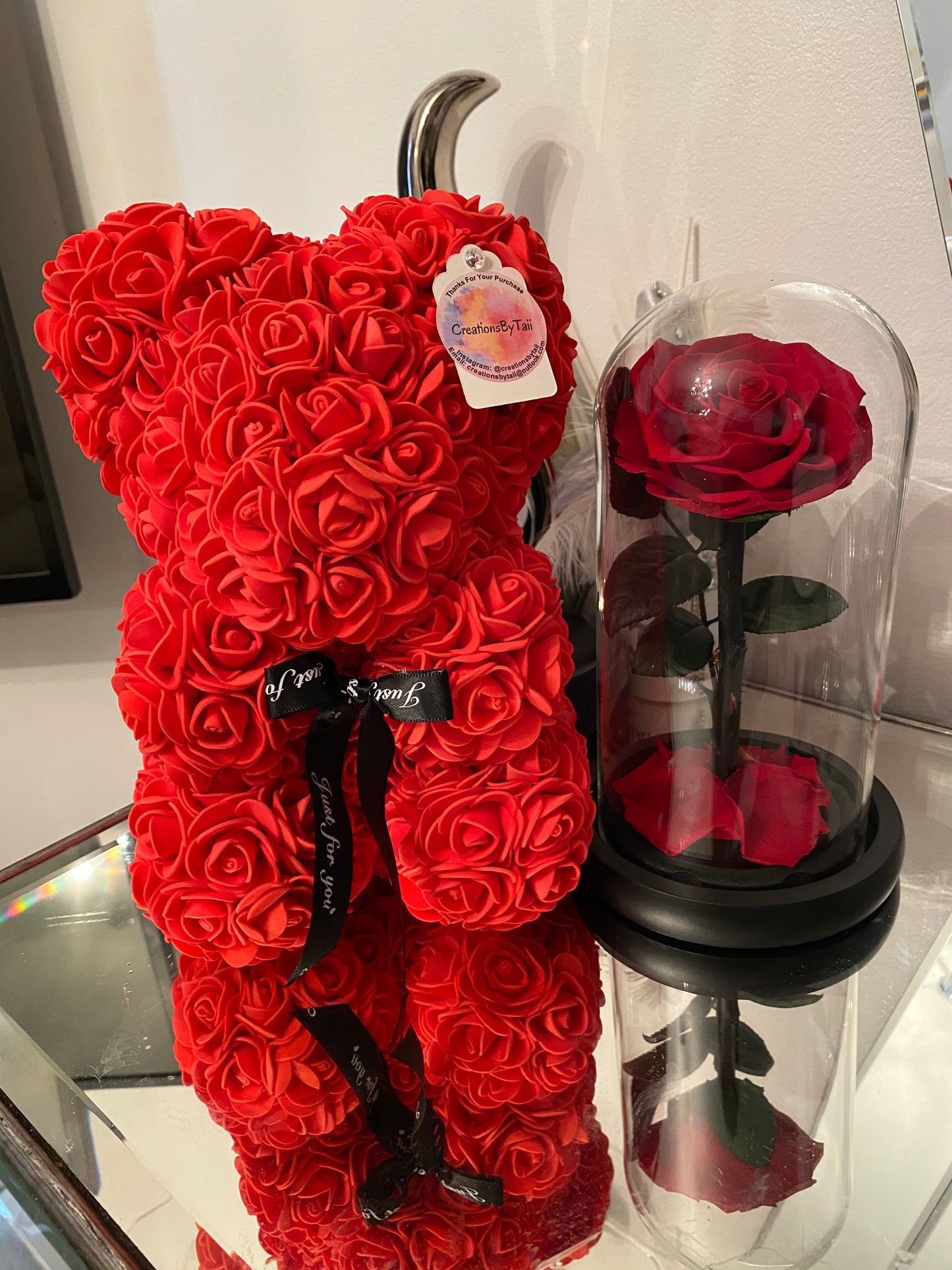 Red Valentines Rose Bear