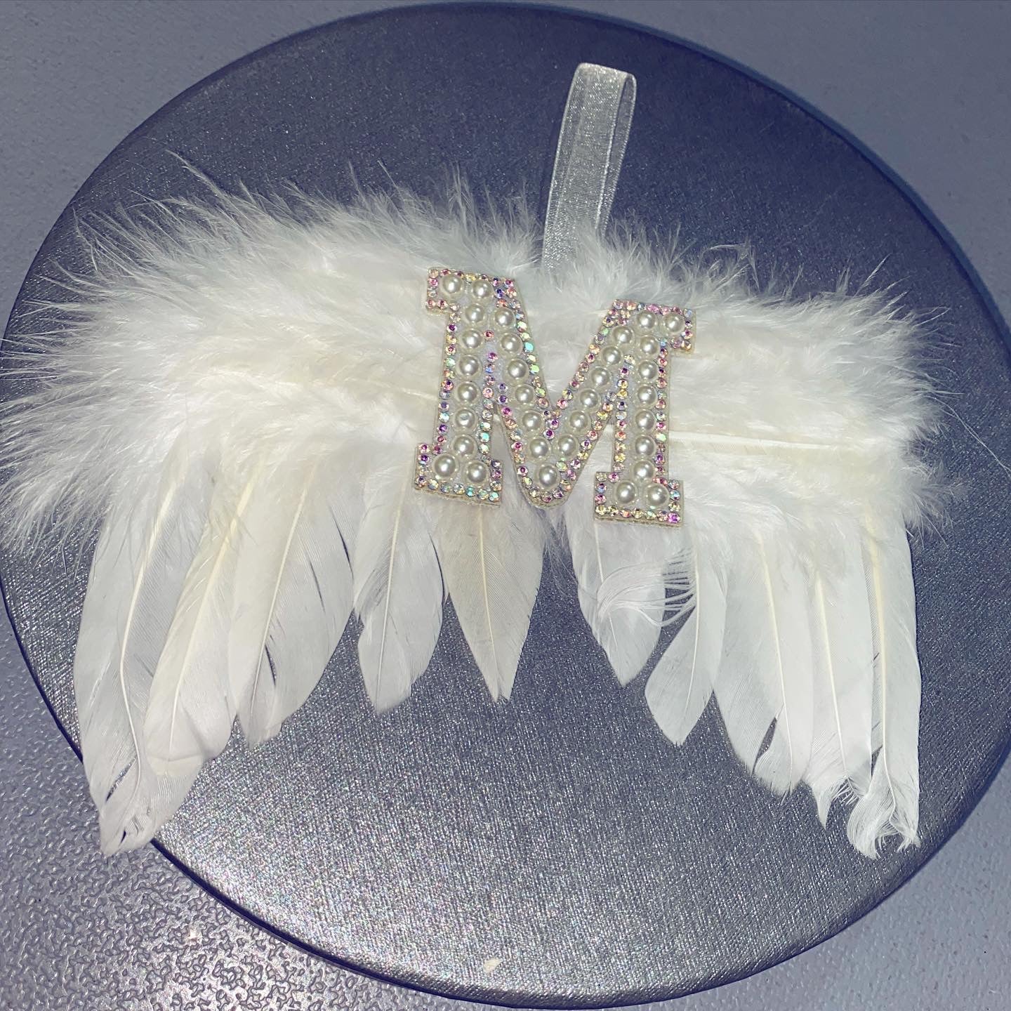 Custom Christmas Tree Feather Angel Bauble Ornament