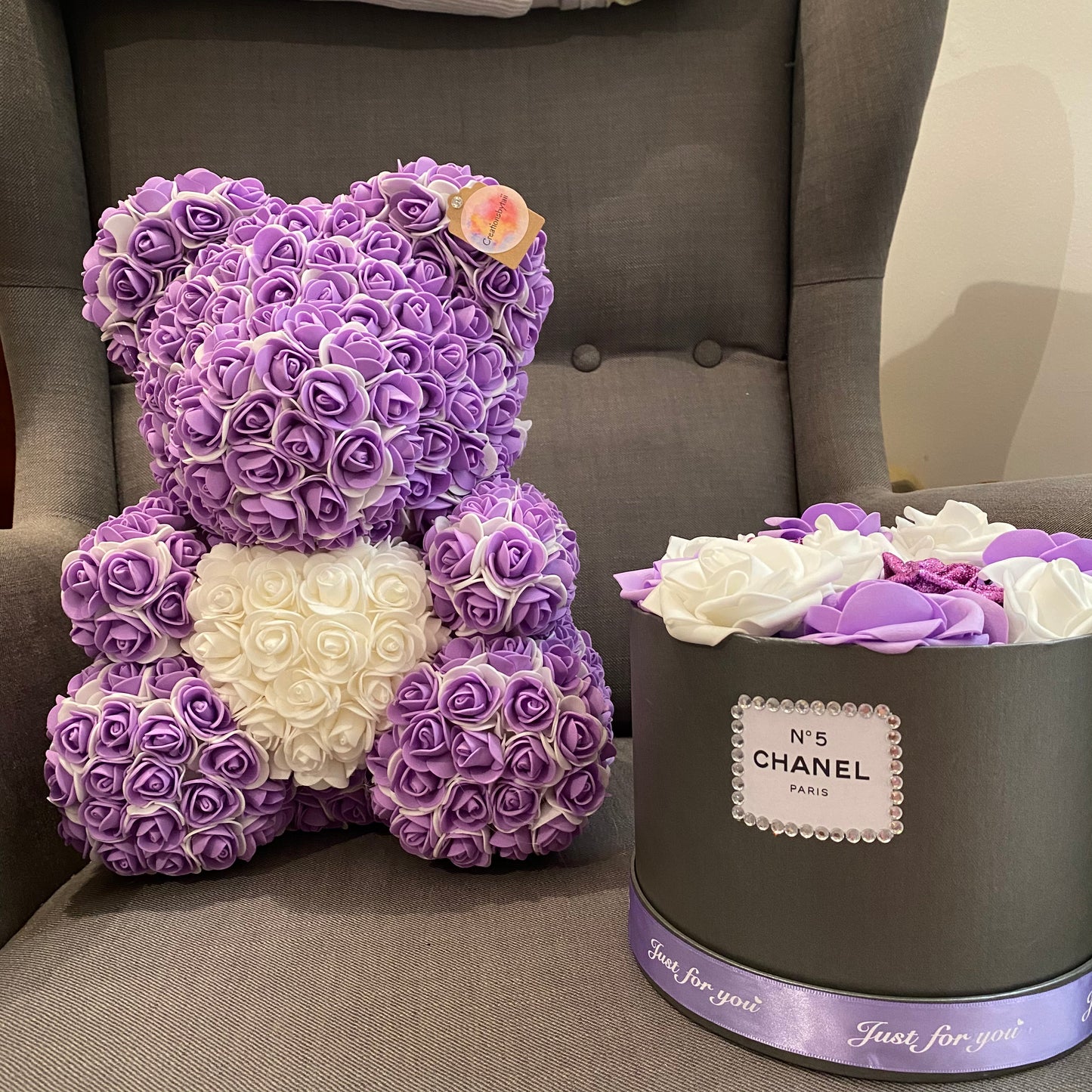 Purple Rose Bear