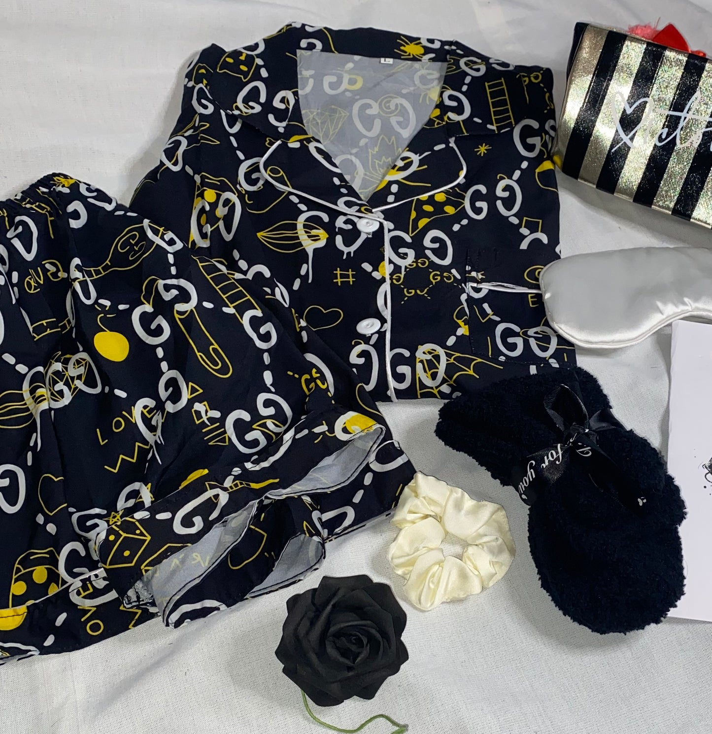 Black GG Pyjama Gift Box