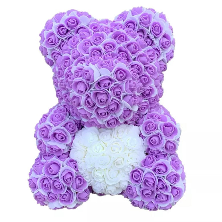 Mixed 40cm Heart Teddy Rose Bears