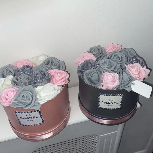 Pink & Grey CC Rose Boxes