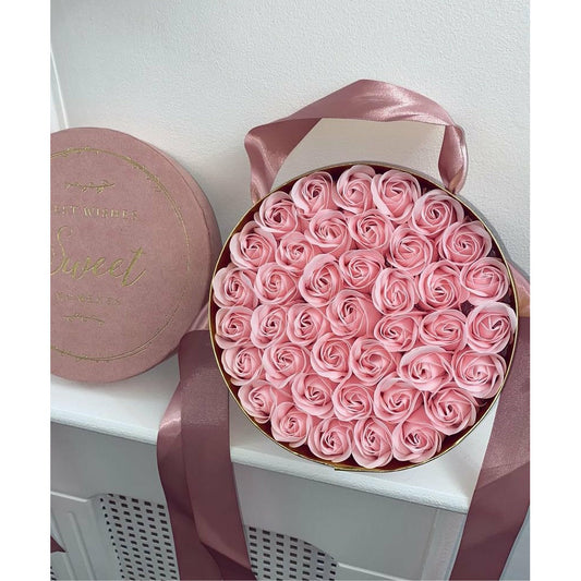 Velvet Soap Flower Rose Box