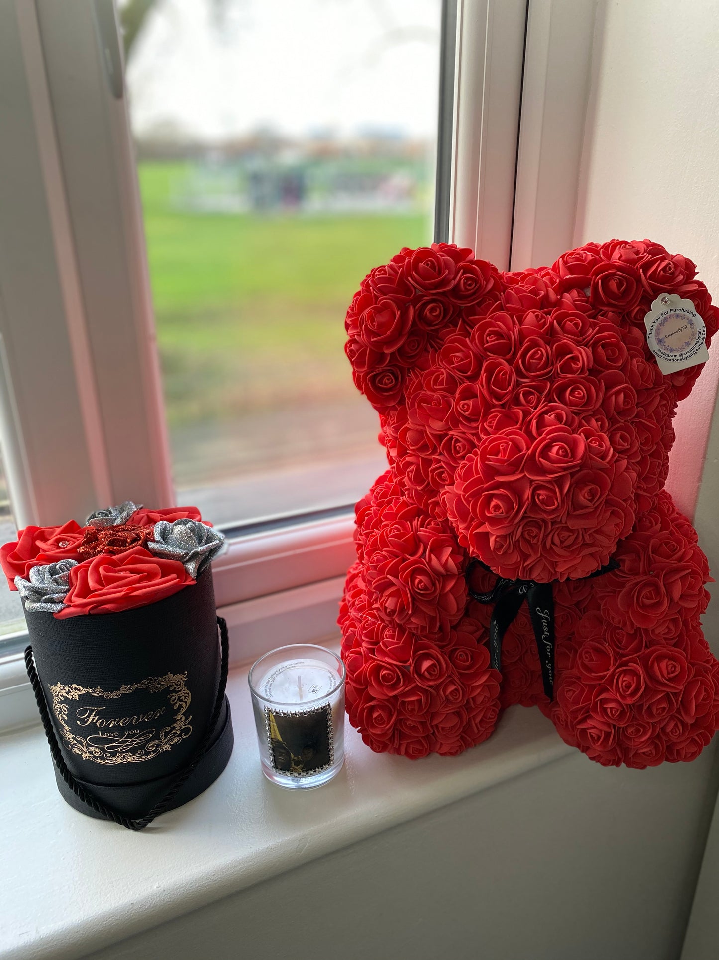 Red Valentines Rose Bear