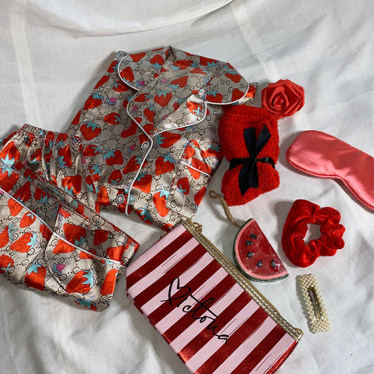 Red strawberry GG Pyjama Gift Box